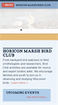 Mobile Screenshot of horiconmarshbirdclub.com