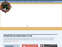 Tablet Screenshot of horiconmarshbirdclub.com